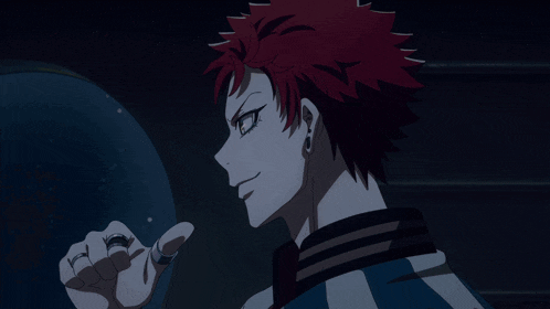 a group of anime characters are standing next to each other with a chain between them