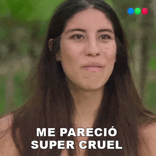 a woman without a shirt is making a face and says me parecio super cruel