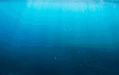 the sun is shining through the water and bubbles are floating in it