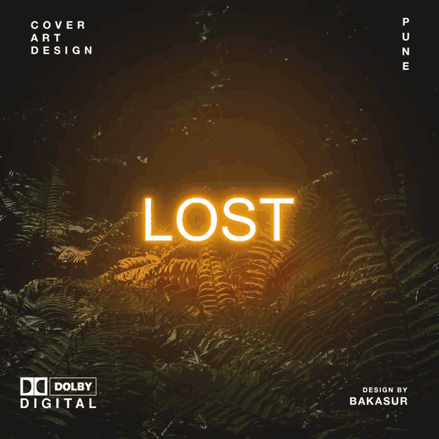 a cover art for a lost album with ferns in the background