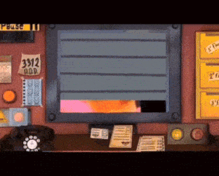 a computer screen with a sign that says 3312 odd
