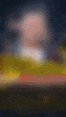 a blurred image of a person with the number 8 in the middle