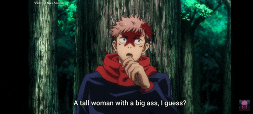 a cartoon character says a tall woman with a big ass