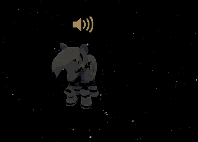 a cartoon pony is standing in front of the earth with a loudspeaker in the background
