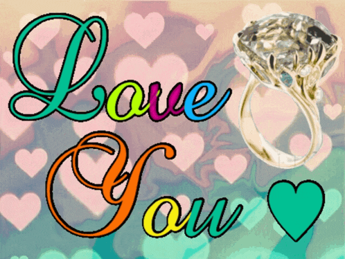 a colorful greeting card that says " love you "