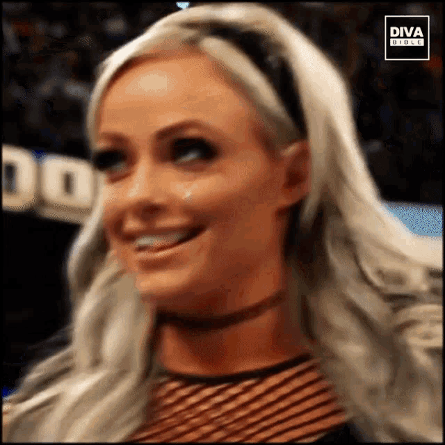 a close up of a woman 's face with diva girls in the corner