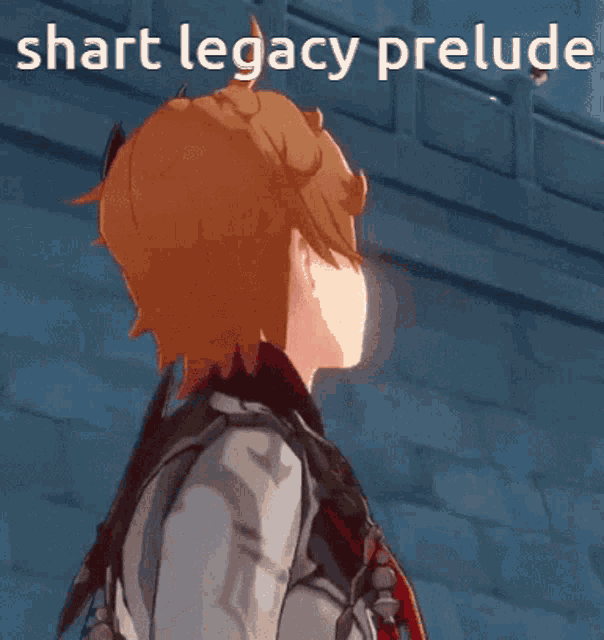 a picture of a boy with the words " shaft legacy prelude " written above him