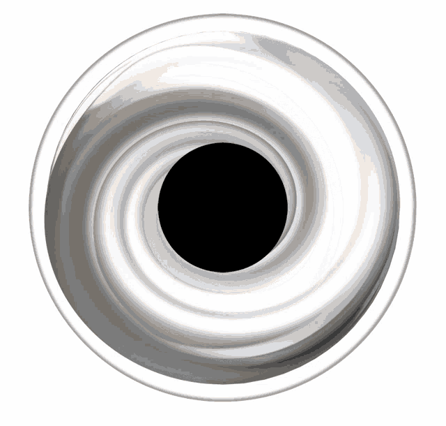 a white circle with a black circle in the middle