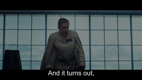 a man standing in front of a window with the words " and it turns out " on the bottom
