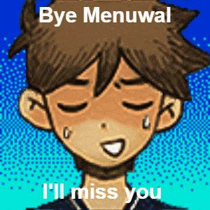 a drawing of a boy with the words bye menuwal i 'll miss you above him