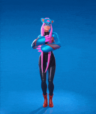 a woman in a cat mask is dancing with her arms outstretched