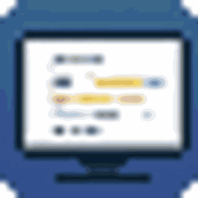 a computer monitor with a blue background and a blurred image of a screen .