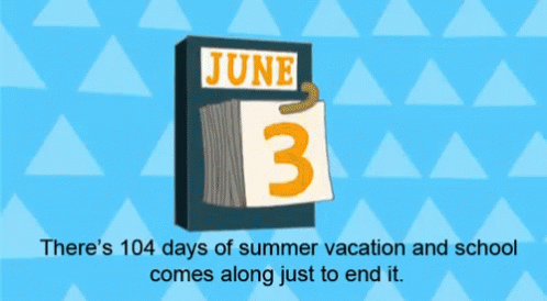 Summer Vacation Calendar GIF - Summer Vacation Calendar Flies GIFs