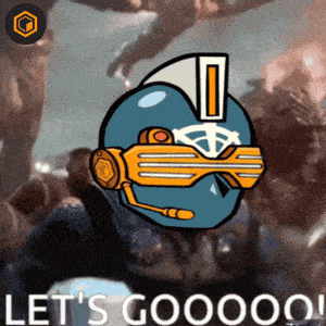 a cartoon drawing of a robot with the words let 's gooooo