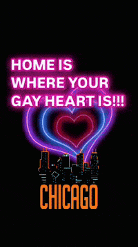 a poster that says " home is where your gay heart is "
