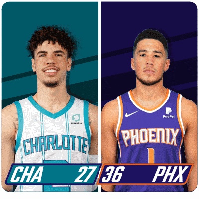 two basketball players from charlotte and phoenix
