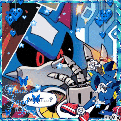 a picture of sonic the hedgehog with the words have a good night on it