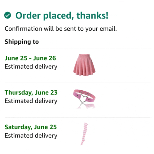 a screenshot of an order placed on a website