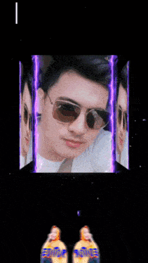 a picture of a man wearing sunglasses with welco cheven written above it