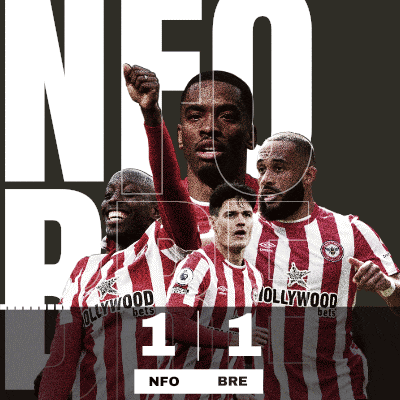 a poster for a soccer game between nfc and bre