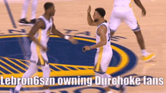 lebron6szn owning durchoke fans is written on a basketball game