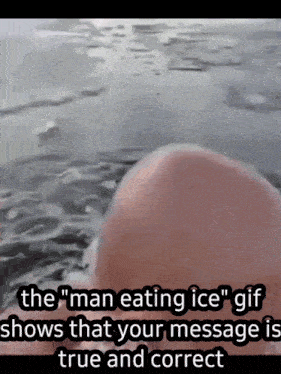 Man Eating Ice True GIF - Man Eating Ice True Correct GIFs