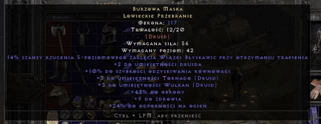 a screenshot of a video game with the name burzowa maska on it