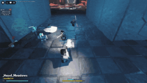 a screenshot of a video game with the name hazel meadows at the bottom