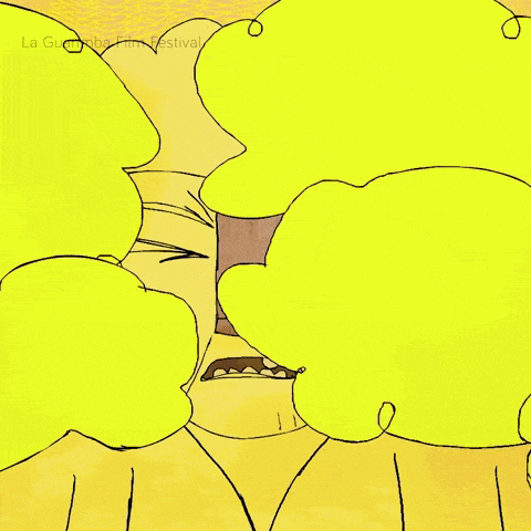 a cartoon drawing of a man with a wooden block in his nose and the words la guarimba film festival below it