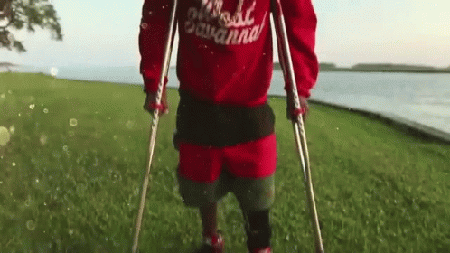 Crutches Injured GIF