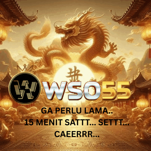a poster with a dragon and the words wso55 on it