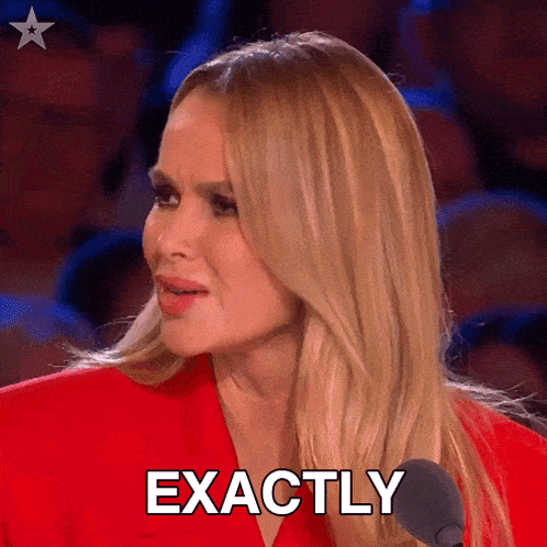 a woman in a red jacket says exactly