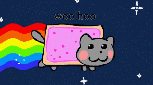 Cat Rainbow GIF - Cat Rainbow Woo Hoo GIFs