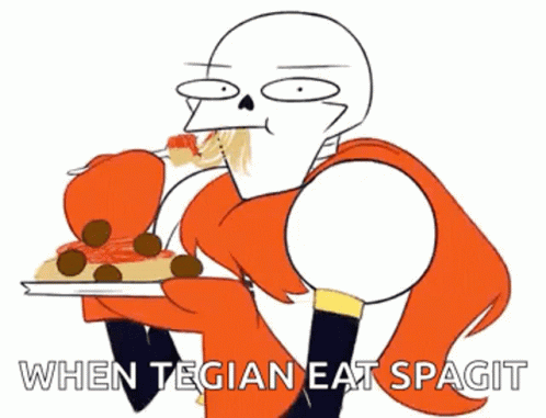 Papyrus Undertale GIF - Papyrus Undertale When Tegian Eat Spagit GIFs