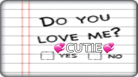a piece of paper that says do you love me