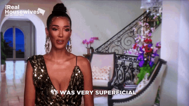 a woman says it was very superficial in front of a chair
