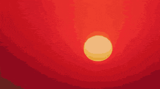 the sun is shining brightly in the sky above the desert