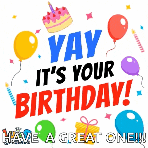 a birthday card that says yay it 's your birthday !
