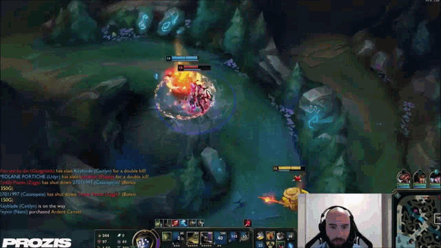a man is playing a video game with the words you have slain an enemy