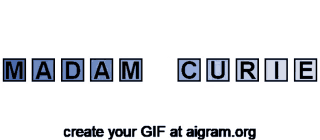 a logo that says madam curie on it