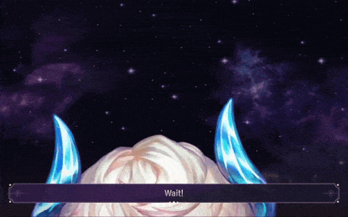 a screenshot of a video game that says wait on it