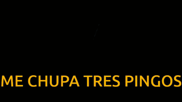 a cartoon character with a mask and the words me chupa tres pingos
