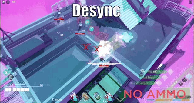 a screenshot of a video game with the words desync on the bottom