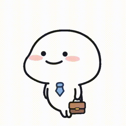 a cartoon character is holding a briefcase and a tie .