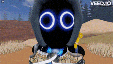 a screenshot of a game called veed.io shows a person wearing a hoodie