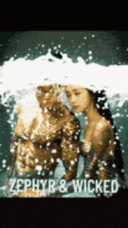 a poster for zephyr & wicked shows a man and a woman