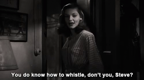 Whistle Lauren Bacall GIF - Whistle Lauren Bacall Talking GIFs
