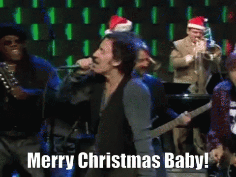 Merry Christmas Baby Bruce Springsteen GIF - Merry Christmas Baby Bruce Springsteen GIFs