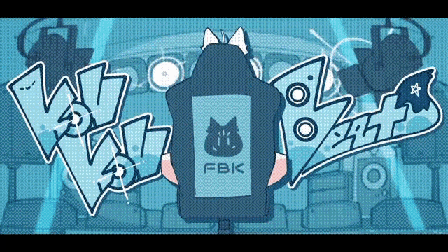 a cartoon of a person wearing a hoodie that says fbk on it