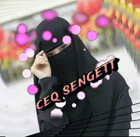 a woman in a black veil with the words ceq sengett written on it